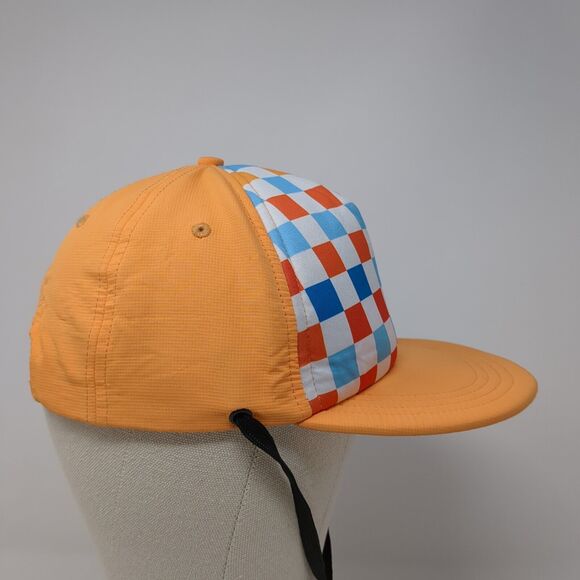 Checkered Strapback Hat Multicolor One Size Adjustable Strap Vented Holes - Picture 5 of 9